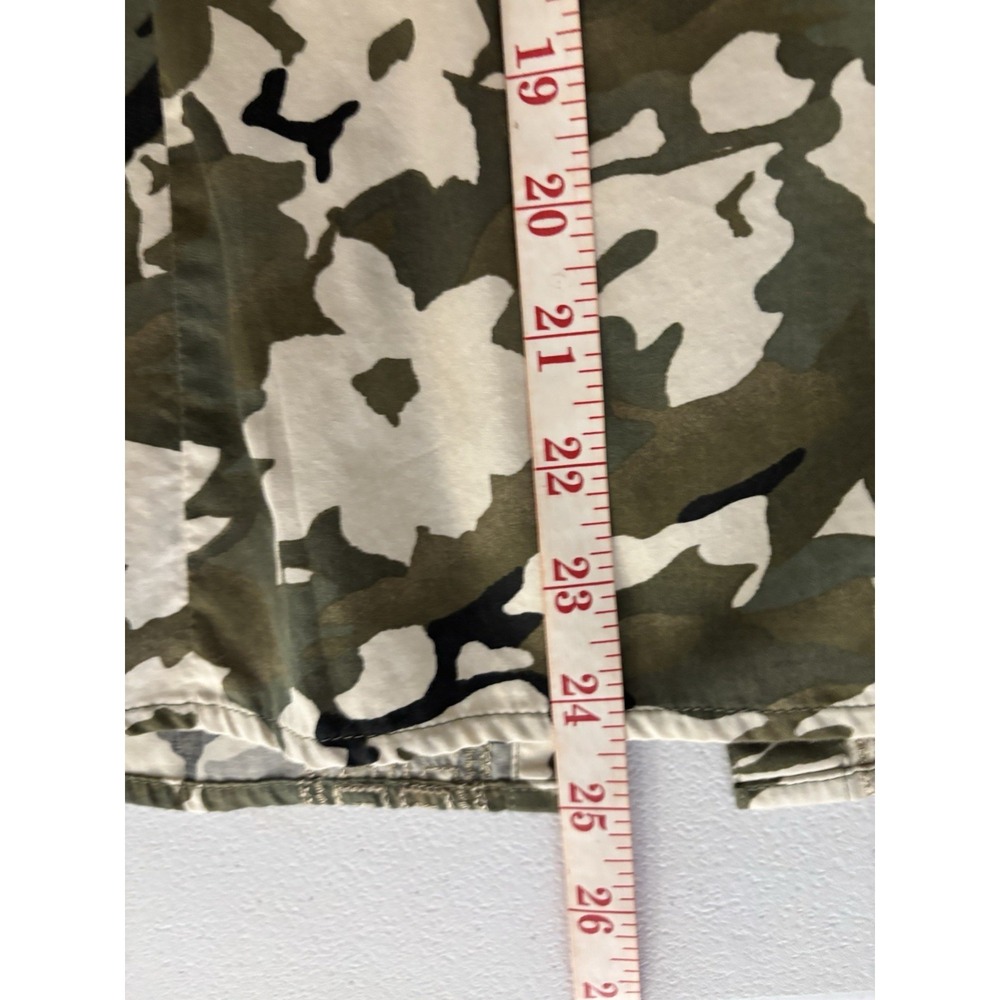 CHICO'S Size 2 (M) Camo Print Cotton Women's Blouse Shirt Top Embroidered - Picture 11 of 12